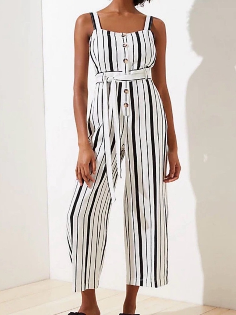 Loft Striped Jumpsuit
